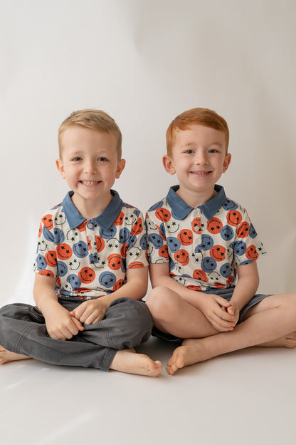 Festive Smiley Polo Shirt