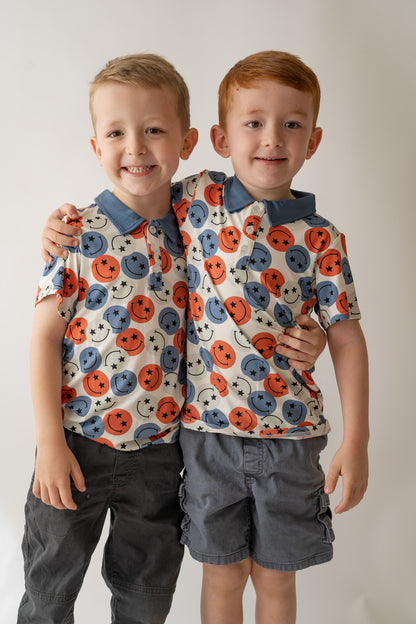 Festive Smiley Polo Shirt