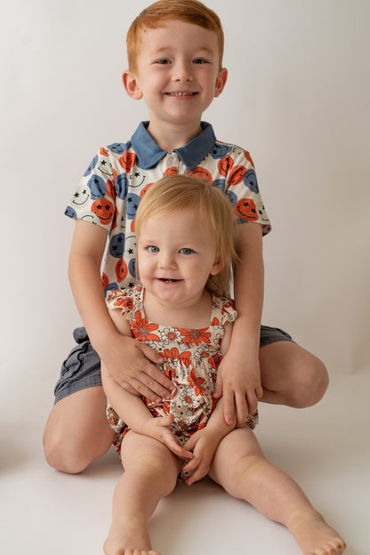 Festive Smiley Polo Shirt