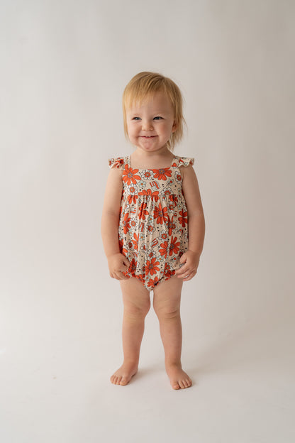 Festive Floral Bubble Romper