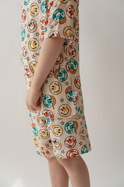 Smiley Check Boy's Casual Set