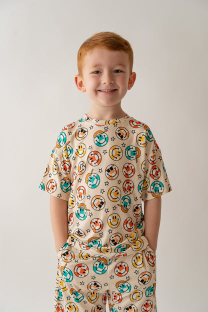 Smiley Check Boy's Casual Set