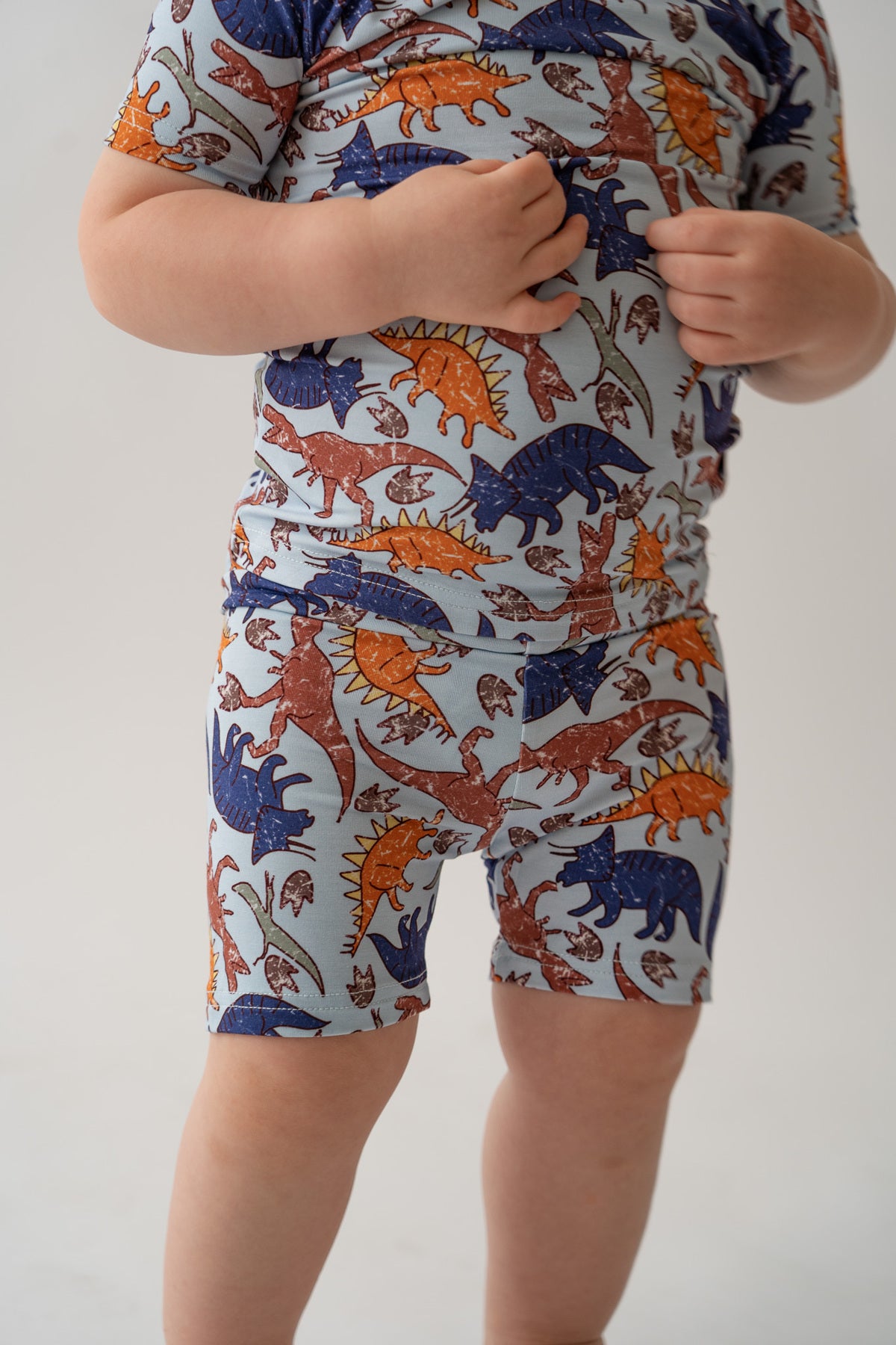 Blue Dino 2 piece shorty PJ's