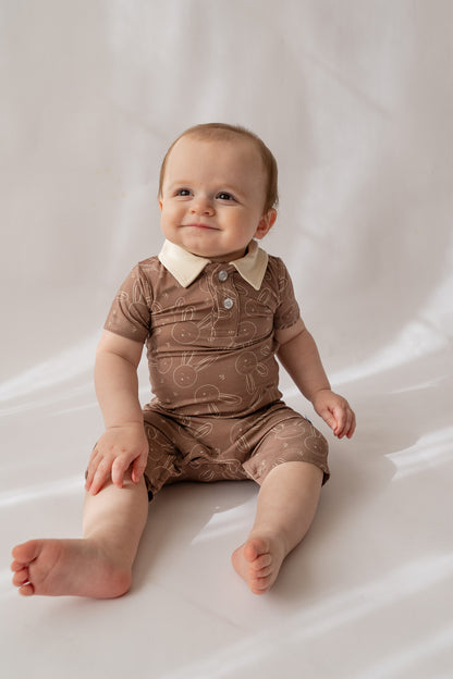 Bunnies Shorty Polo Romper