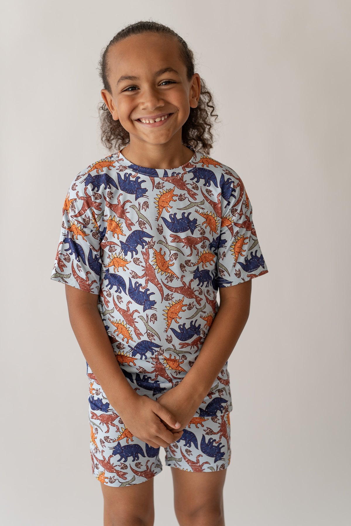 Blue Dino Boy's Casual Day Set