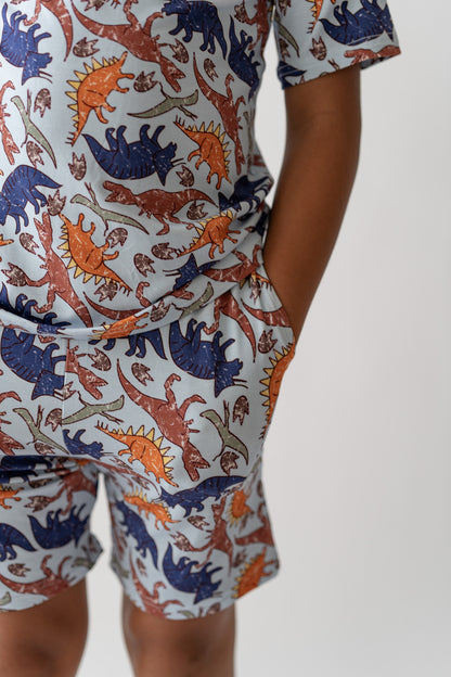 Blue Dino Boy's Casual Day Set