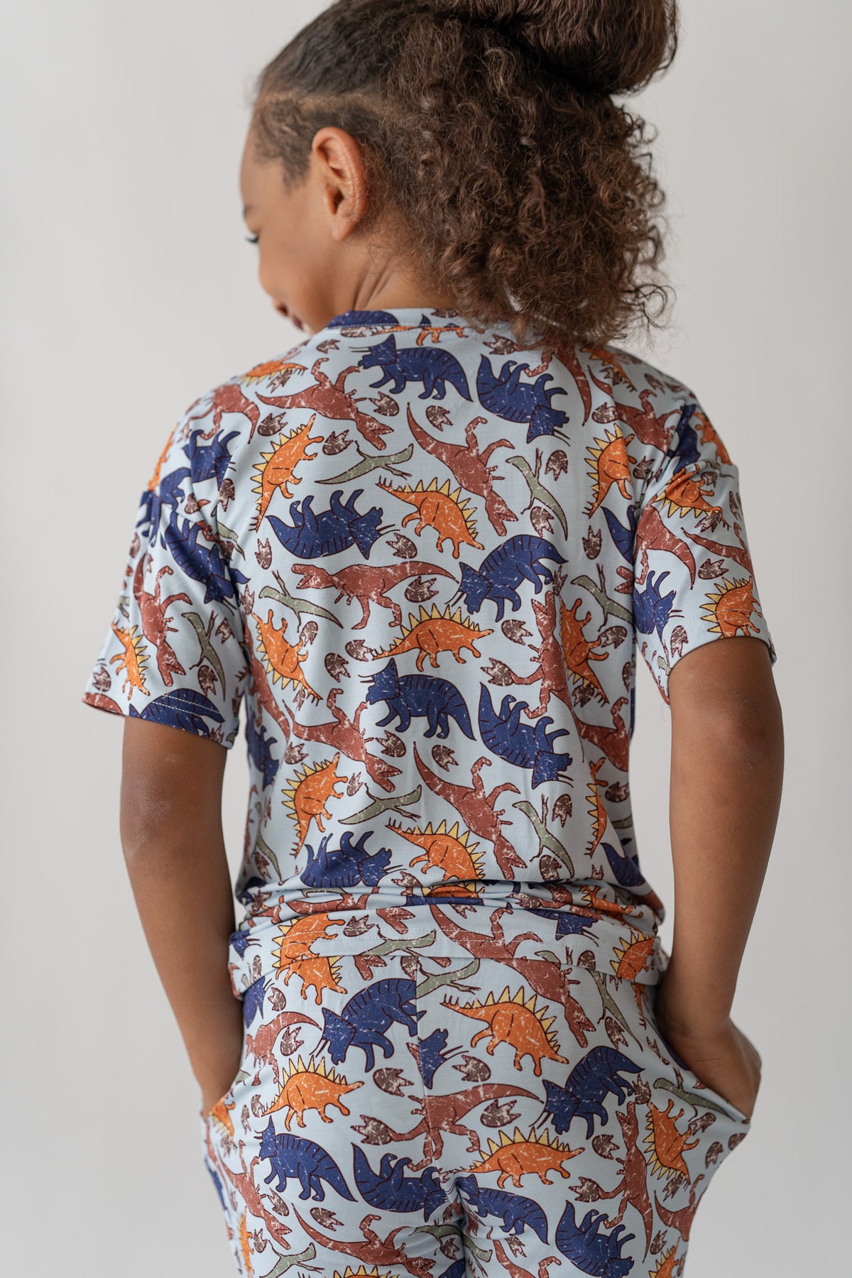 Blue Dino Boy's Casual Day Set