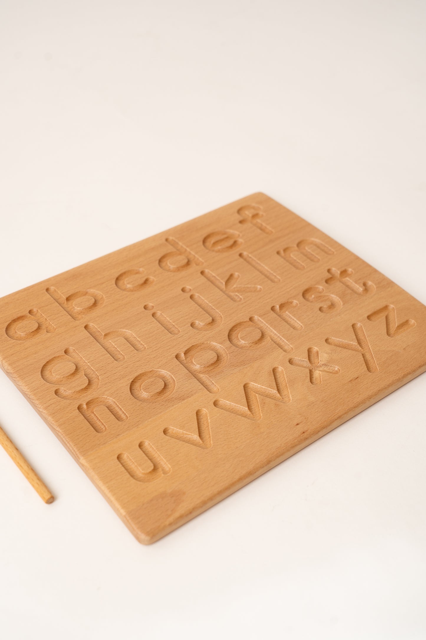 Walnut ABC tracing board