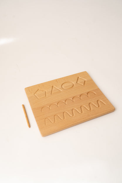 Walnut Numbers and Shapes tracing board