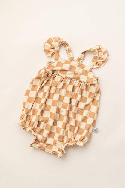 Check Bubble Romper