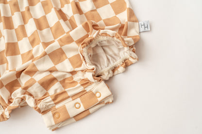 Check Bubble Romper