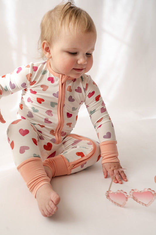 Watercolor Hearts Loveralls