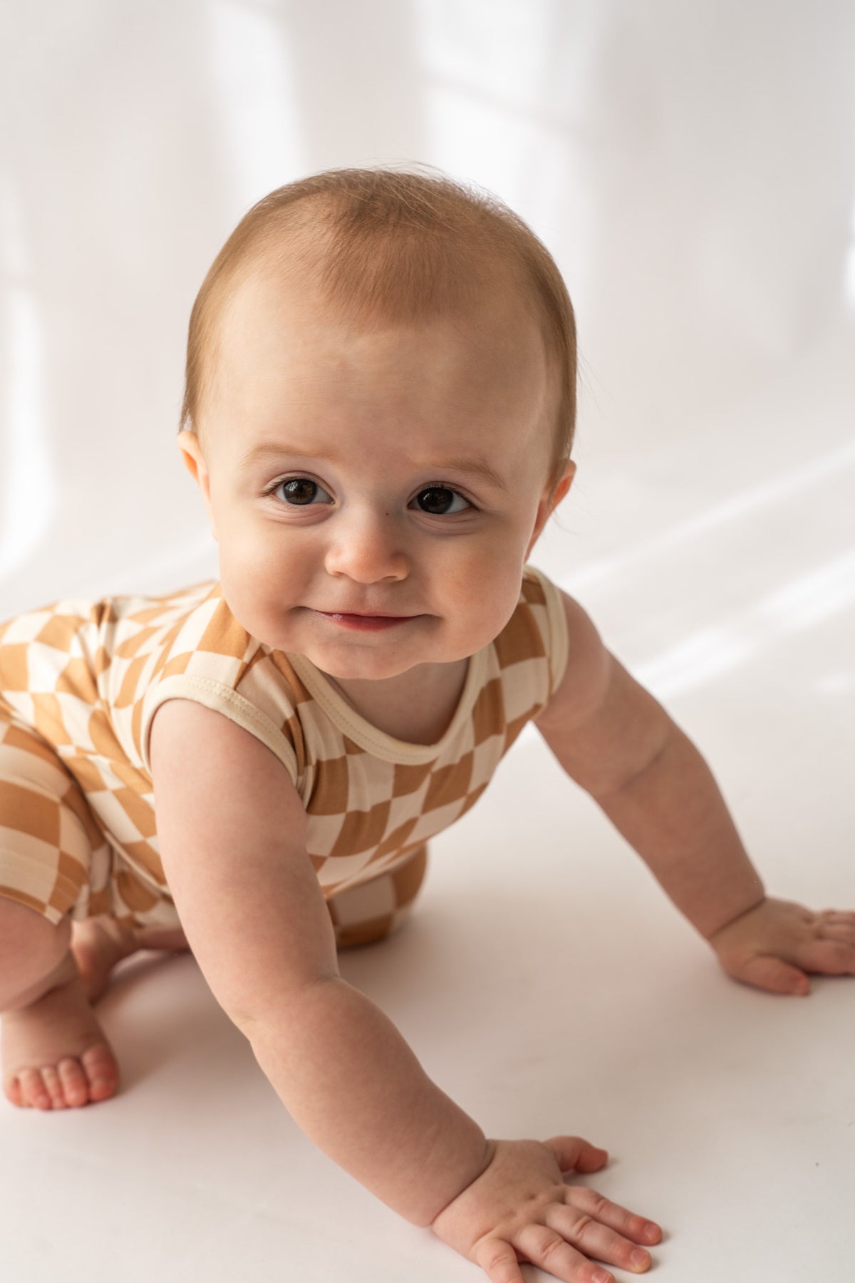 Check Shorty Tank Romper