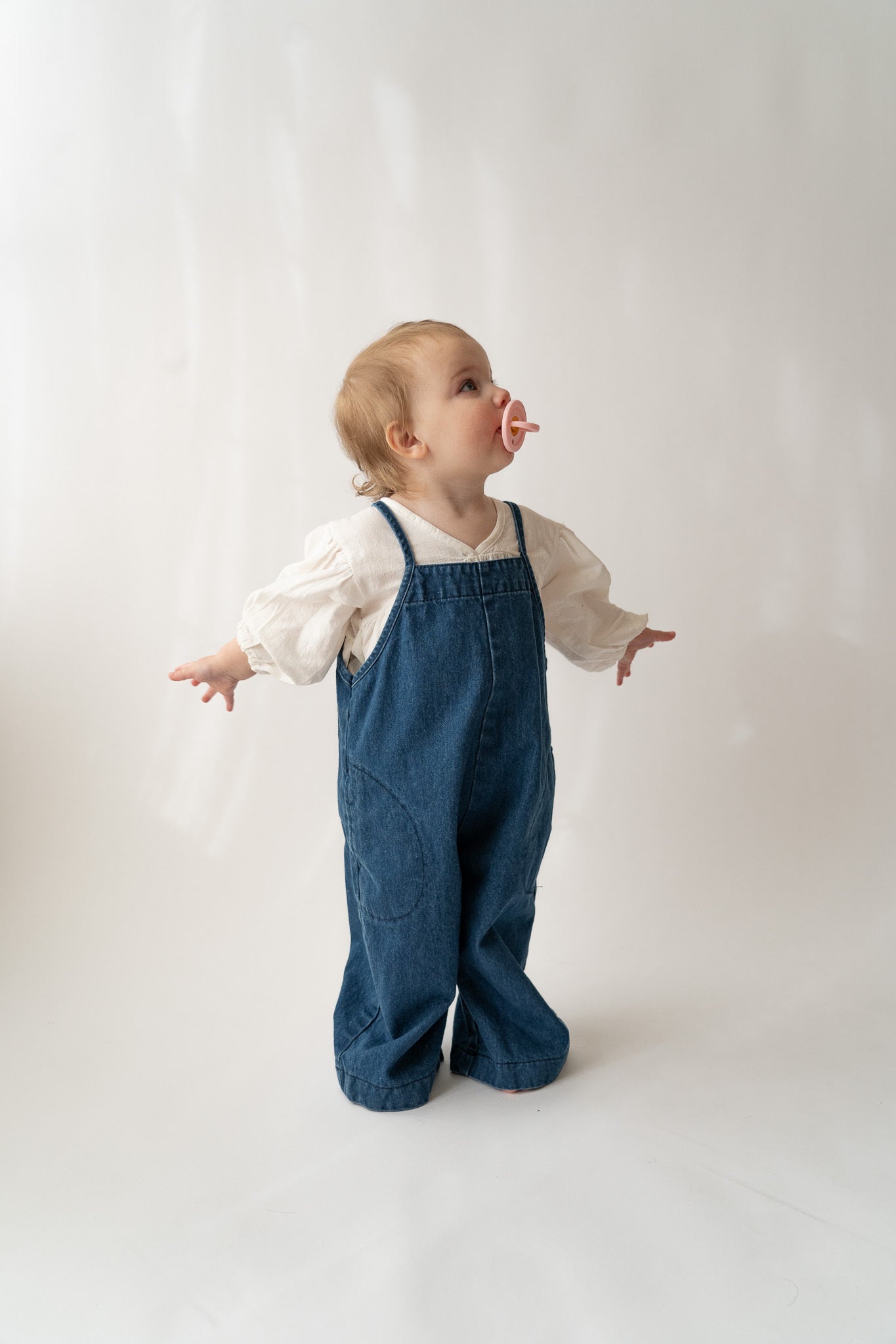 Wide Leg Denim Overalls