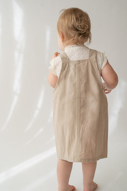 Khaki Overall Dress