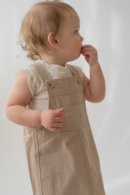Khaki Overall Dress