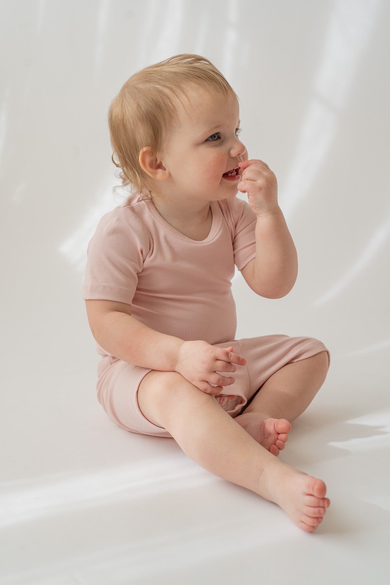 Pink 2 Piece Ribbed Day Set