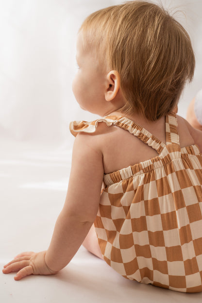 Check Bubble Romper