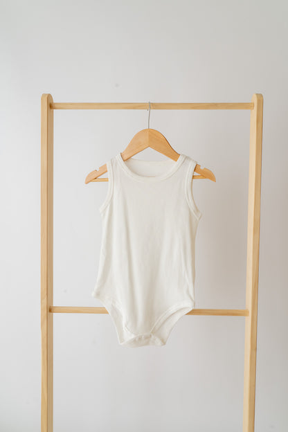 White Ribbed Bodysuit