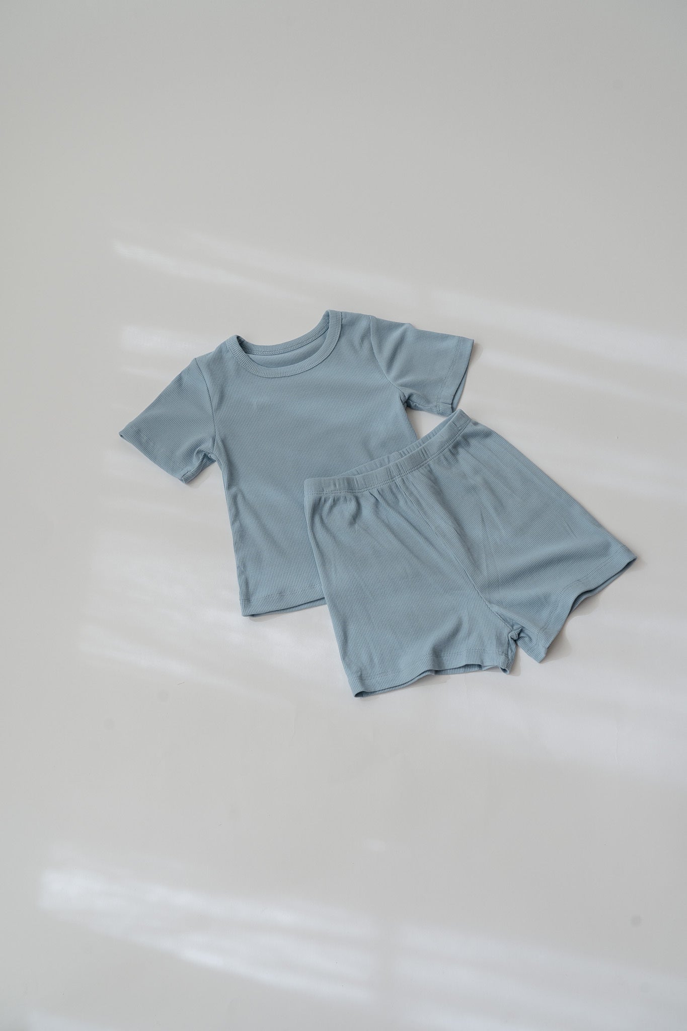 Blue 2 Piece Ribbed Day Set