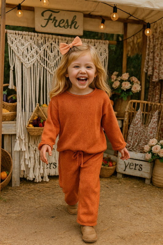 Oversized Ginger Knit 2 Piece Set