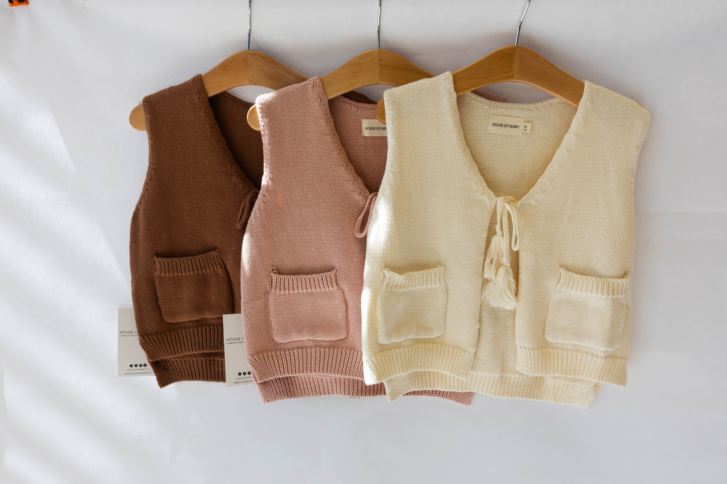Knit Sweater Vest - White