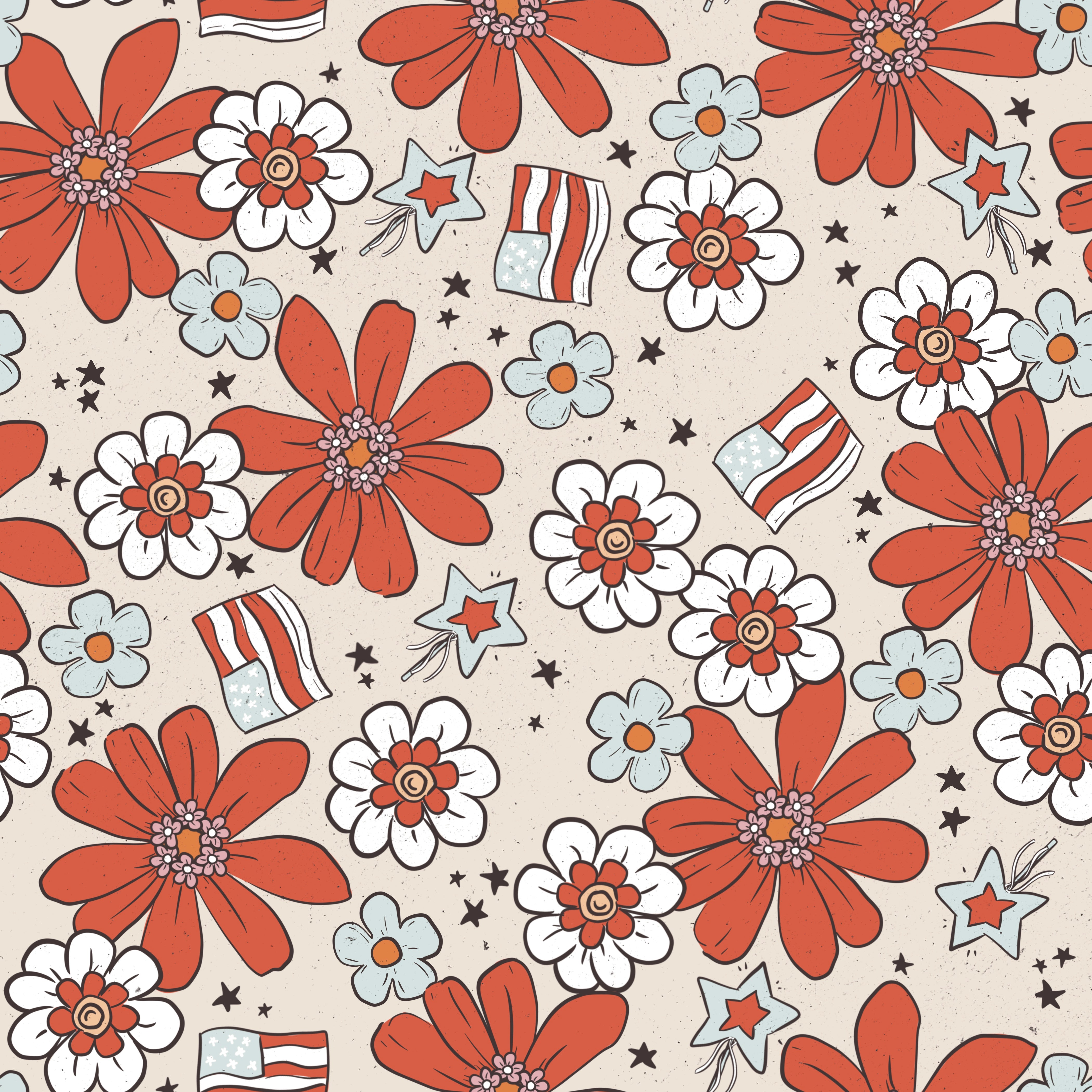Print Swatch - Festive Floral