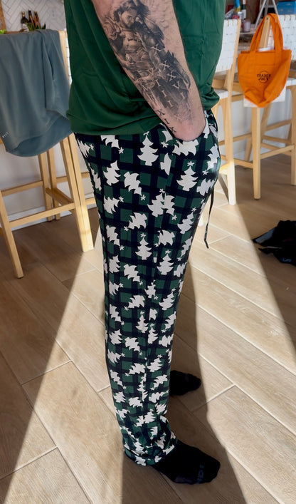 Men’s Holiday Plaid Trees PJ's