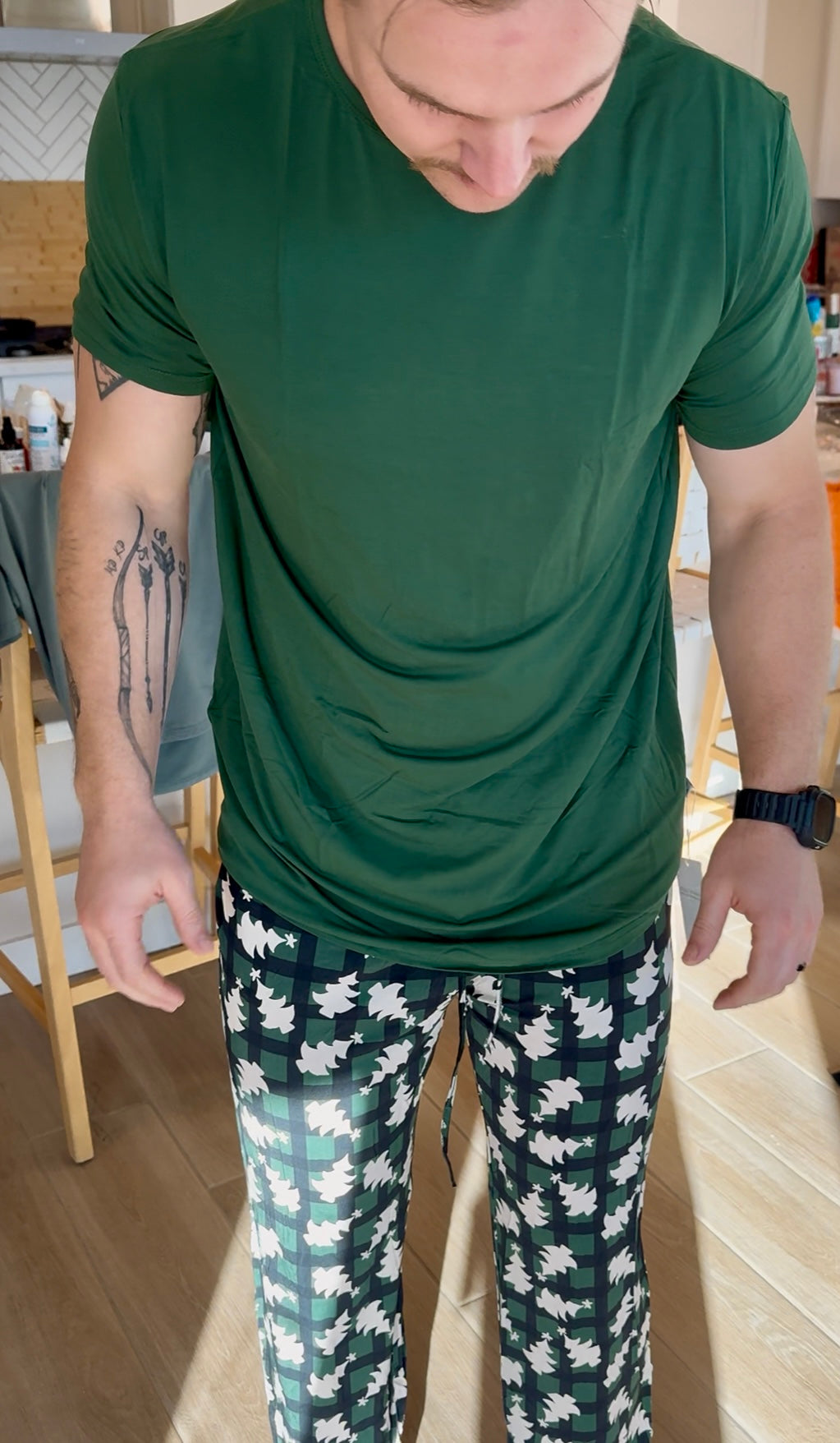 Men’s Holiday Plaid Trees PJ's