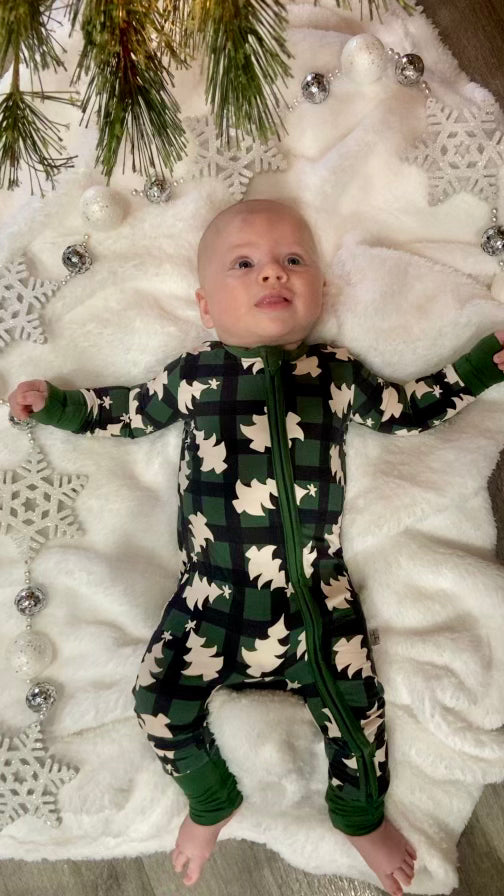 Holiday Plaid Trees Loveralls