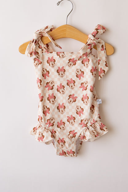 Vintage Minnie Girls One Piece Swim