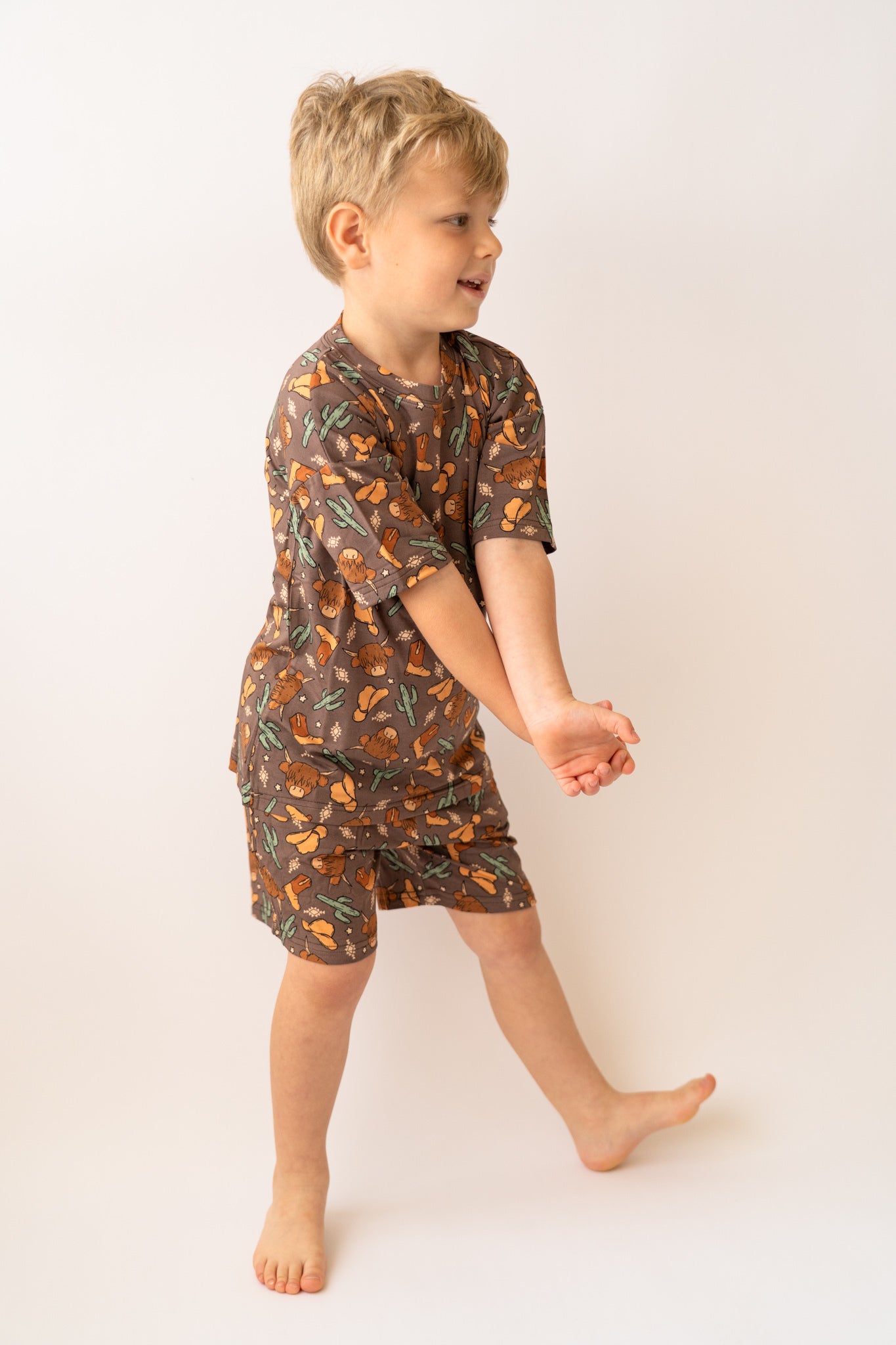 Highland Cow Boy's Casual Set