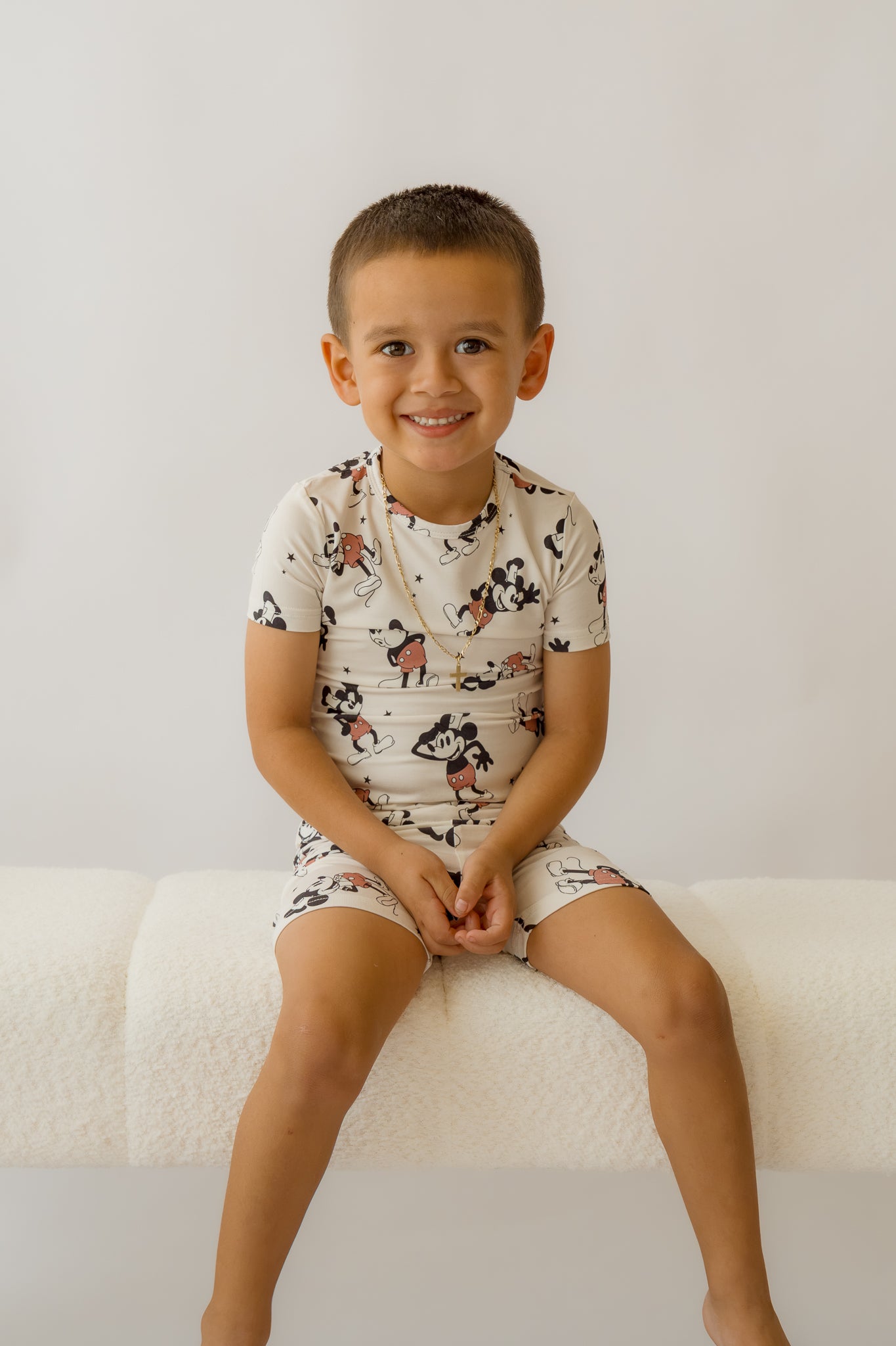 Steamboat Willie Boy's 2 piece shorty PJ's