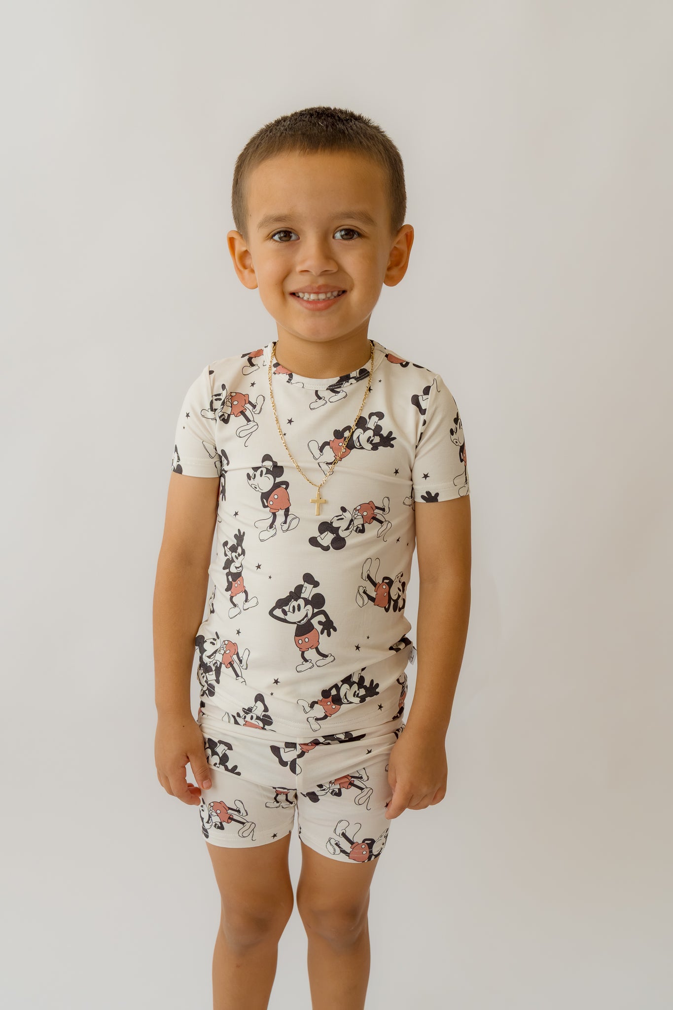 Steamboat Willie Boy's 2 piece shorty PJ's