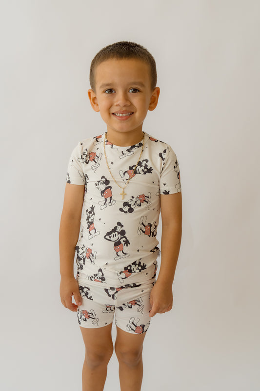 Steamboat Willie Boy's shorty 2 piece PJ's