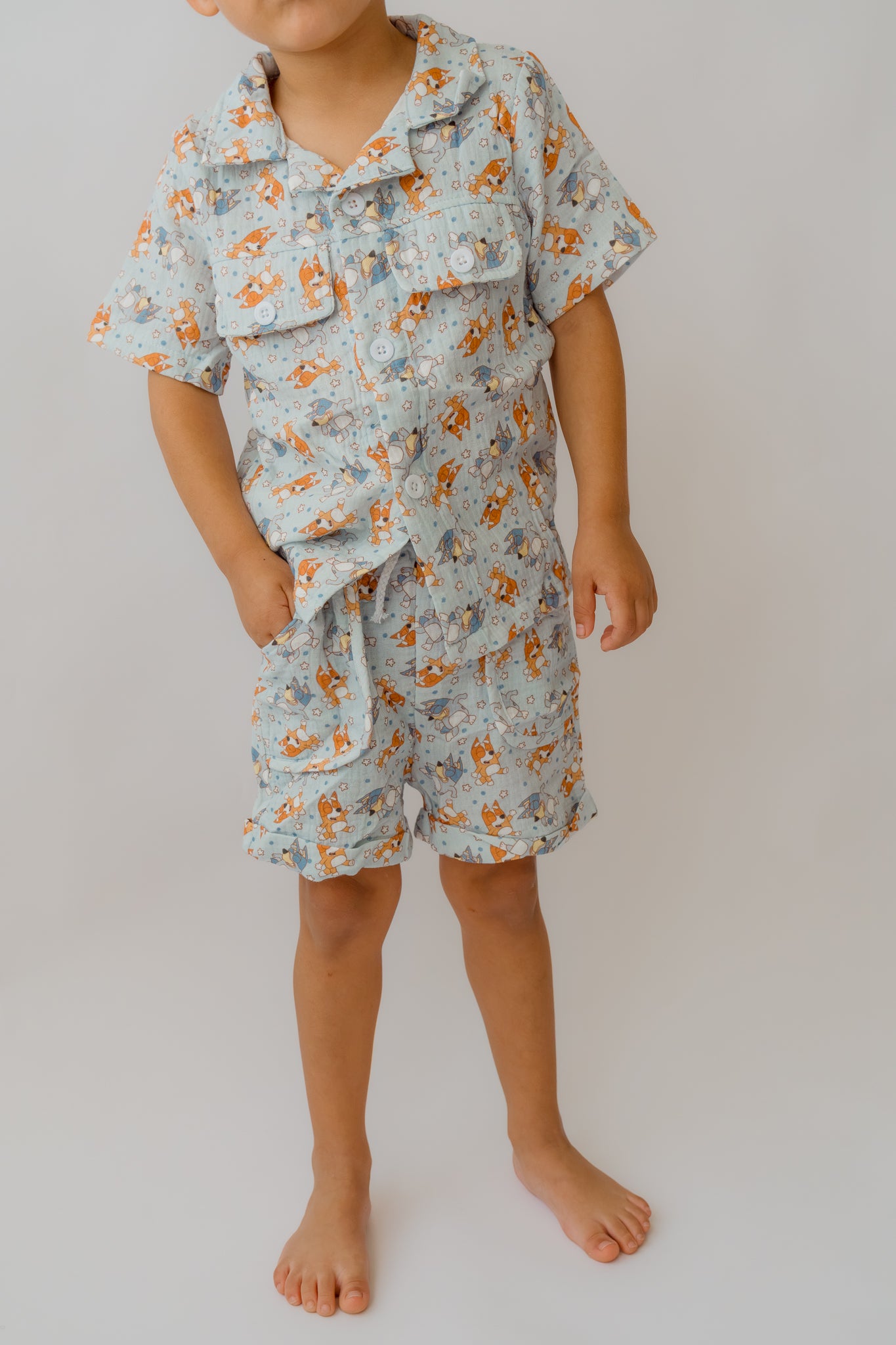 Bluey Muslin Cotton Boy's Set