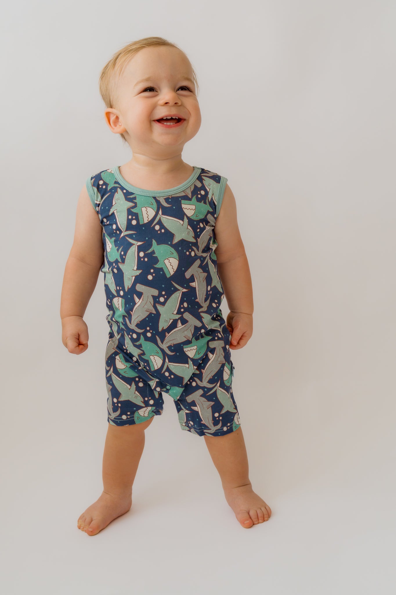 Sharks Shorty Tank Romper