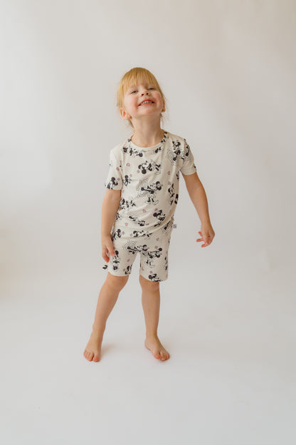 Steamboat Willie Girl's Shorty 2 piece PJ's