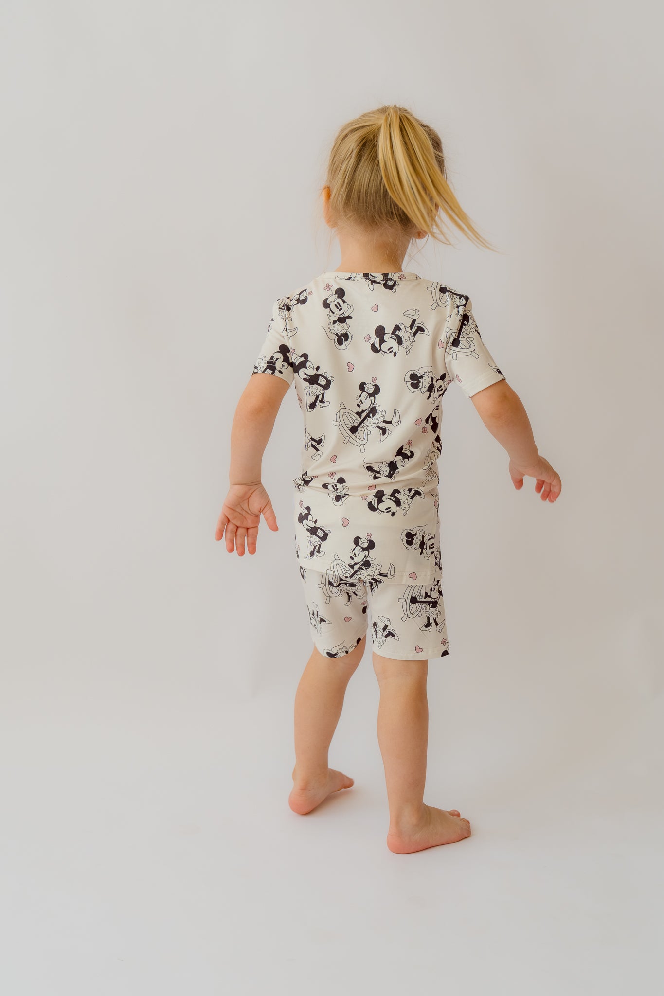 Steamboat Willie Girl's Shorty 2 piece PJ's