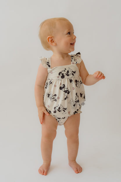 Steamboat Willie Girl's Bubble Romper