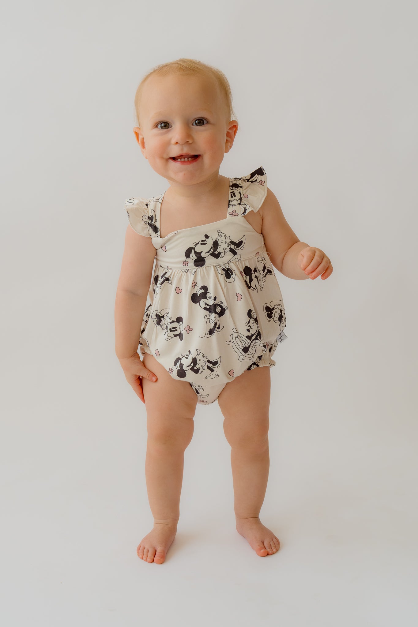 Steamboat Willie Girl's Bubble Romper