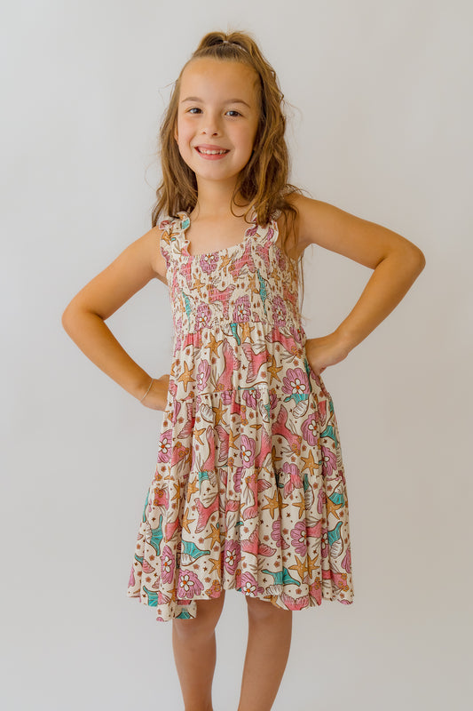 Mermaid Shirred Dress