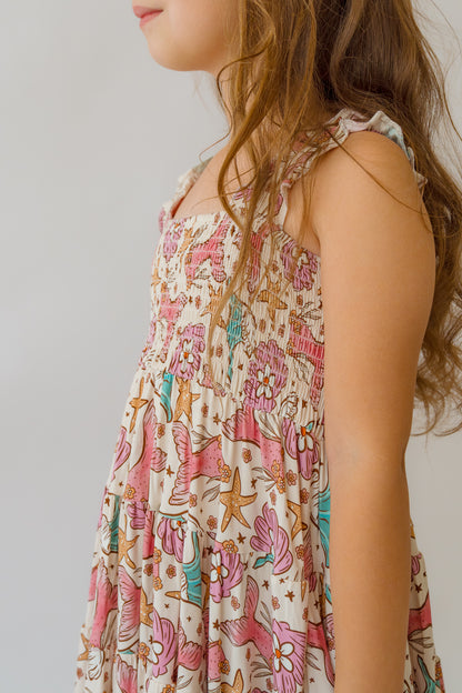 Mermaid Shirred Dress