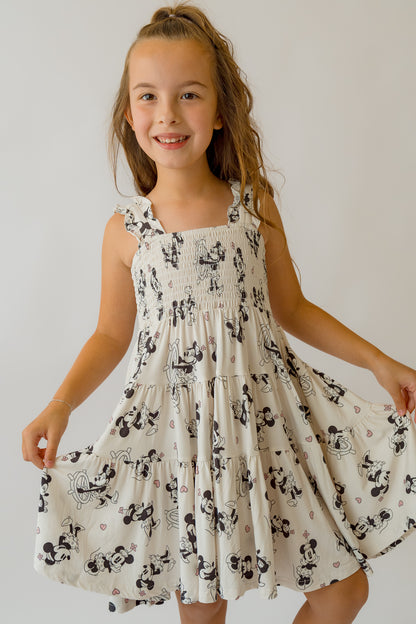 Steamboat Willie Girl's Shirred Dress