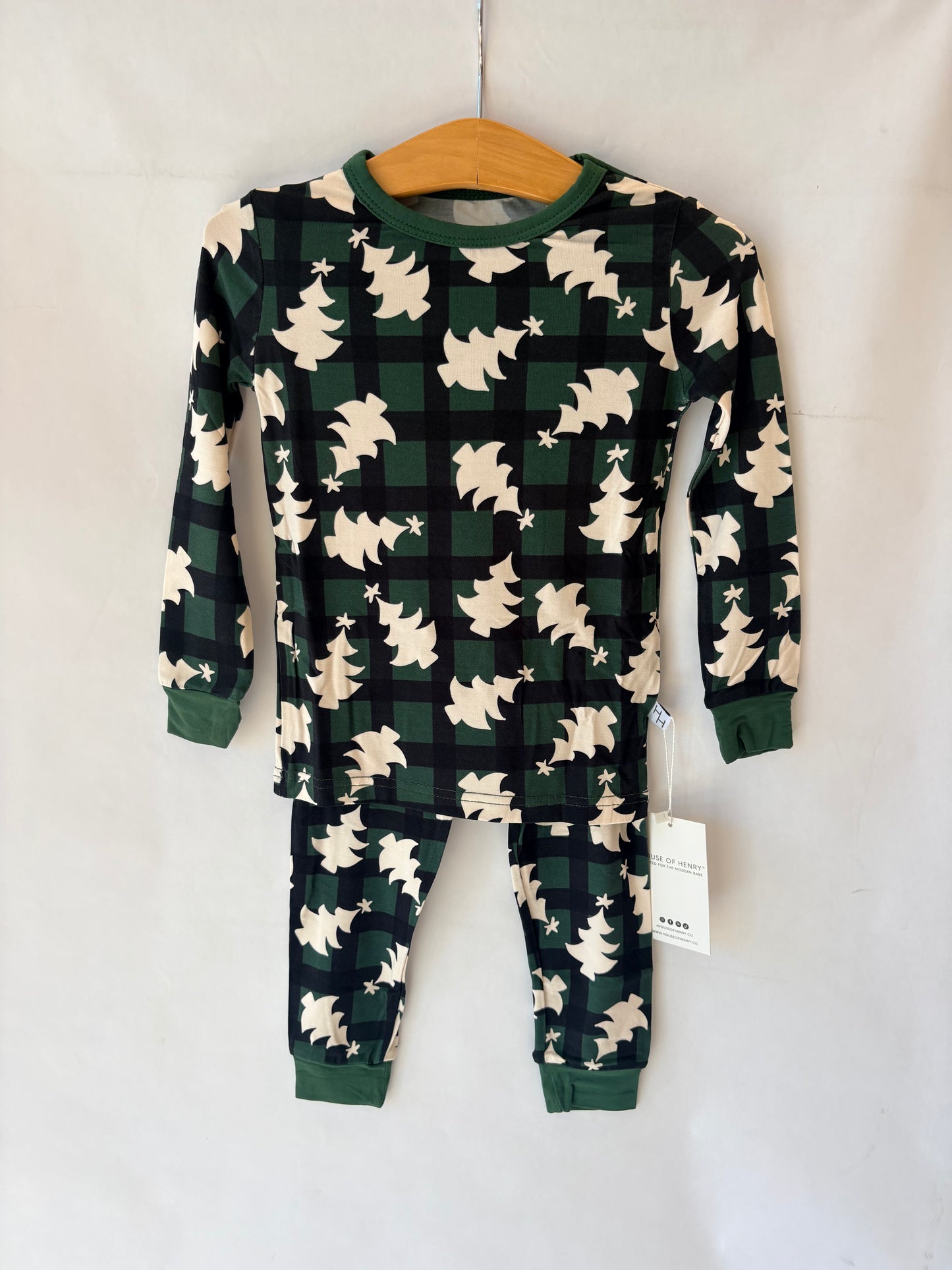 Holiday Plaid Trees 2 piece PJ's