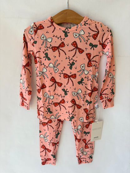 Holiday Bows 2 piece PJ's