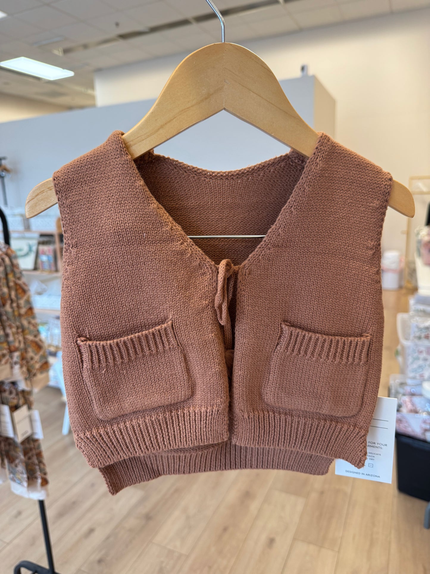 Knit Sweater Vest - Camel