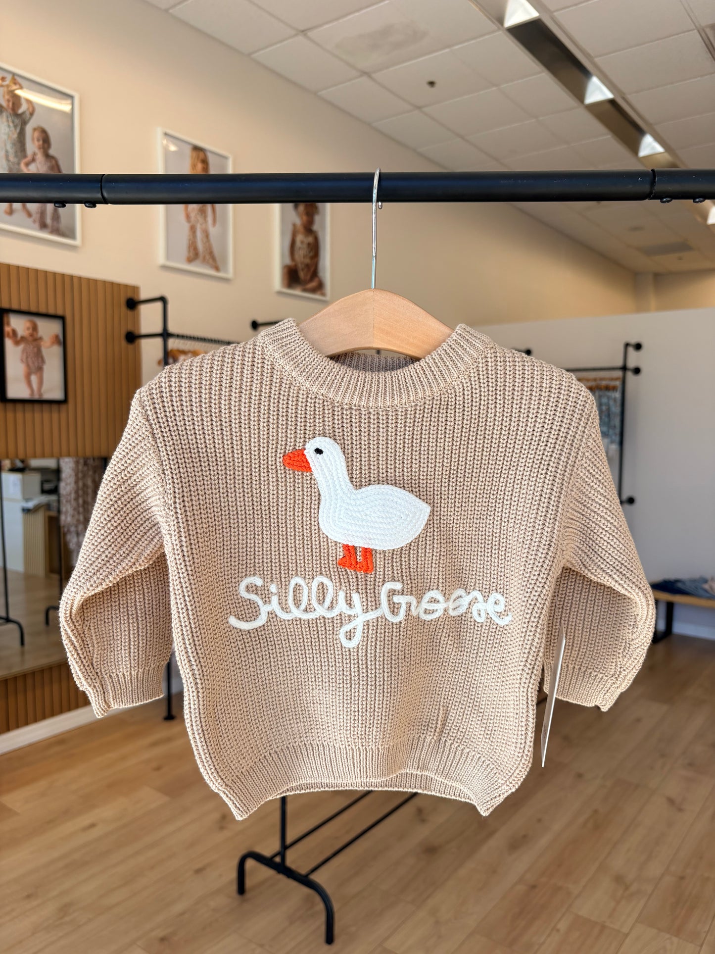 Silly Goose Knit Pullover Sweater
