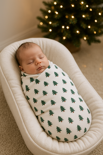 Organic Swaddle - Christmas Trees