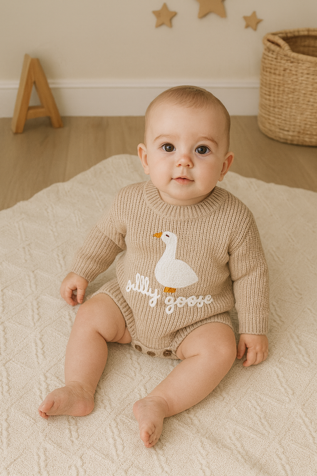 Silly Goose Knit Sweater Romper